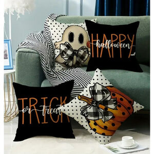 Halloween Pillow Covers Set, 4pcs, 18x18"